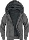 Bild 1 von SwissWell Kapuzenjacke Herren mit Kapuze Zip Hoodie Gefüttert Fleecejacke Winter Outdoor Pullover Sweatjacke (0652 Grau M)