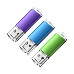 KOOTION USB Sticks 32GB 3er Pack USB 2.0 Speicherstick USB Memory Sticks 32G 3 Stück USB-Flash-Laufwerk Set USB Flash Drive 3 STK Datenspeicher Stick Bunt(Grün, Blau, Lila)