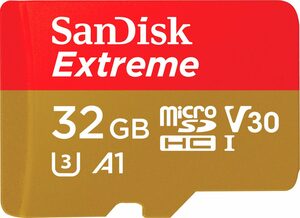 Sandisk »Extreme microSDHC« Speicherkarte (32 GB, UHS Class 3, 100 MB/s Lesegeschwindigkeit, SD-Adapter, Rescue Pro Deluxe)