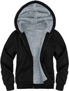 Bild 1 von SwissWell Kapuzenjacke Herren mit Kapuze Zip Hoodie Gefüttert Fleecejacke Winter Outdoor Pullover Sweatjacke (0652 Schwarz S)