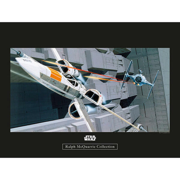 Bild 1 von Komar Wandbild Star Wars Classic RMQ X-Wing vs TIE Star Wars B/L: ca. 40x30 cm