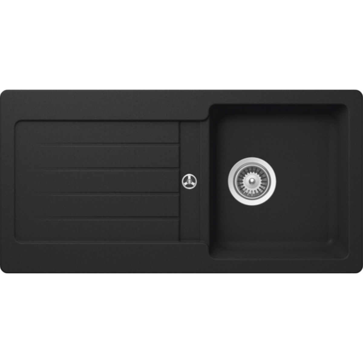 Bild 1 von Rocasa Einbauspüle 'Fleur 100S' schwarz 860 x 435 mm