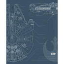 Bild 1 von Komar Wandbild Star Wars Blueprint Falcon Star Wars B/L: ca. 40x50 cm