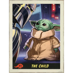 Komar Wandbild Mandalorian The Child Trading Card Disney B/L: ca. 30x40 cm