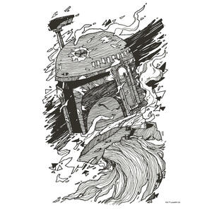 Komar Wandbild Star Wars Boba Fett Drawing Star Wars B/L: ca. 40x50 cm