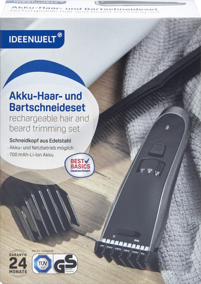 Bild 1 von IDEENWELT Akku-Haar- und Bartschneideset