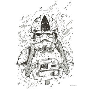Komar Wandbild Star Wars Pilot Drawing Star Wars B/L: ca. 40x50 cm