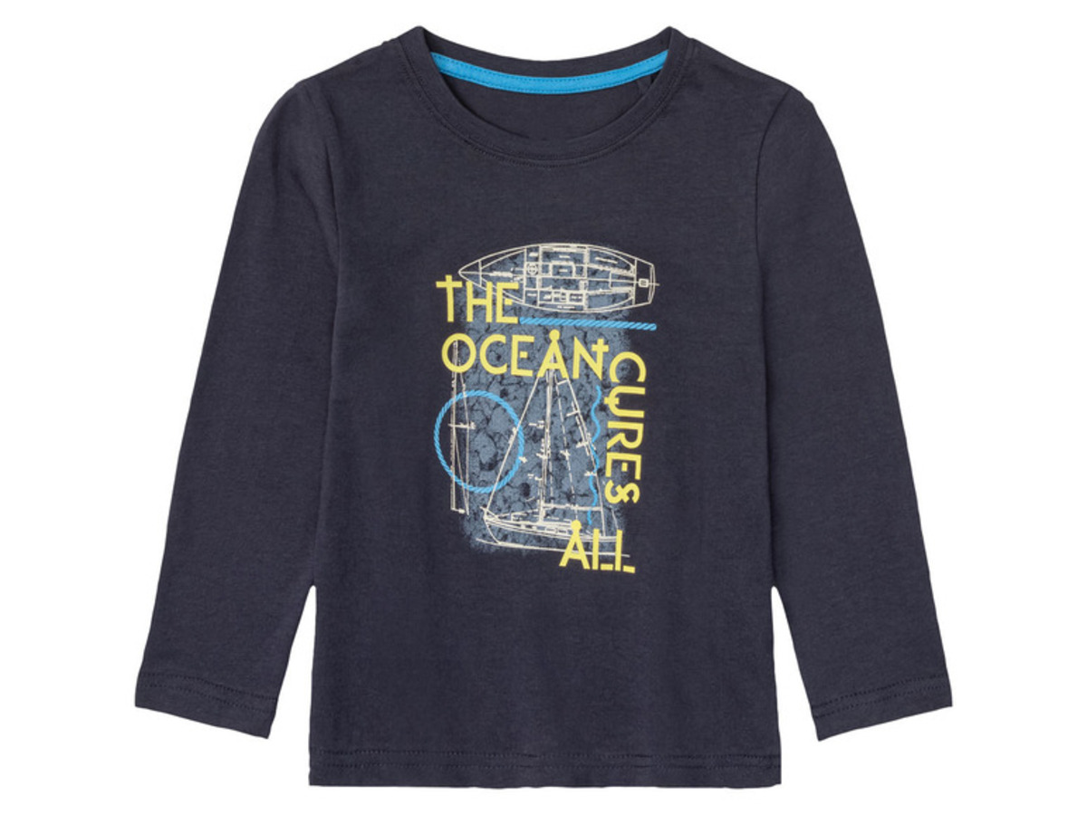 Bild 3 von lupilu Kleinkinder Jungen Langarmshirts, 2 Stück, mit Rundhalsausschnitt