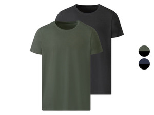 LIVERGY Herren T-Shirts, 2 Stück, aus reiner Baumwolle