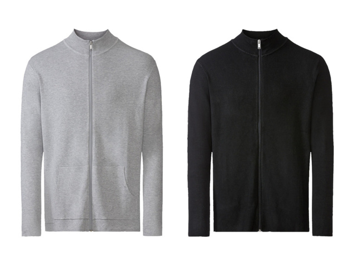 Bild 1 von LIVERGY Herren Strickjacke mit Stehkragen, körpernah geschnitten