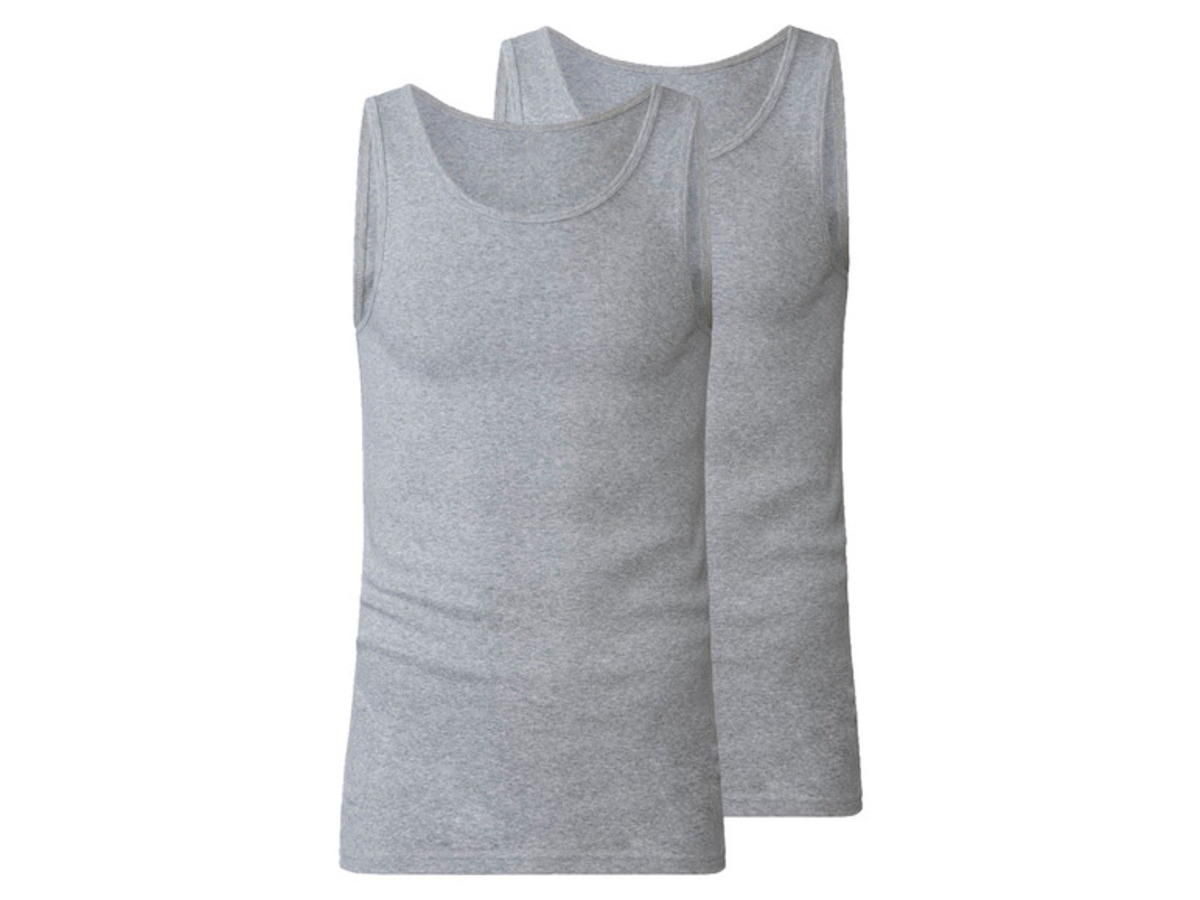 Bild 2 von LIVERGY Herren Feinripp-Achselhemden, 2 Stück, reine Baumwolle