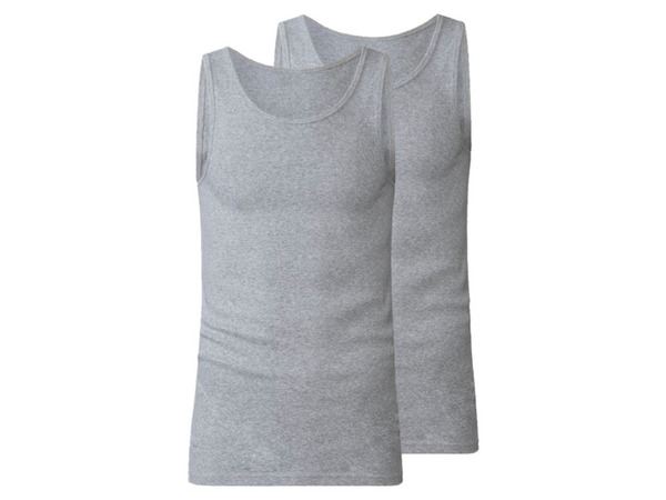 Bild 2 von LIVERGY Herren Feinripp-Achselhemden, 2 Stück, reine Baumwolle