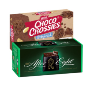 Choco Crossies, Choclait Chips oder After Eight
