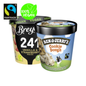 Ben & Jerry's Ice Cream, auch Vegan oder Breyers Eis
