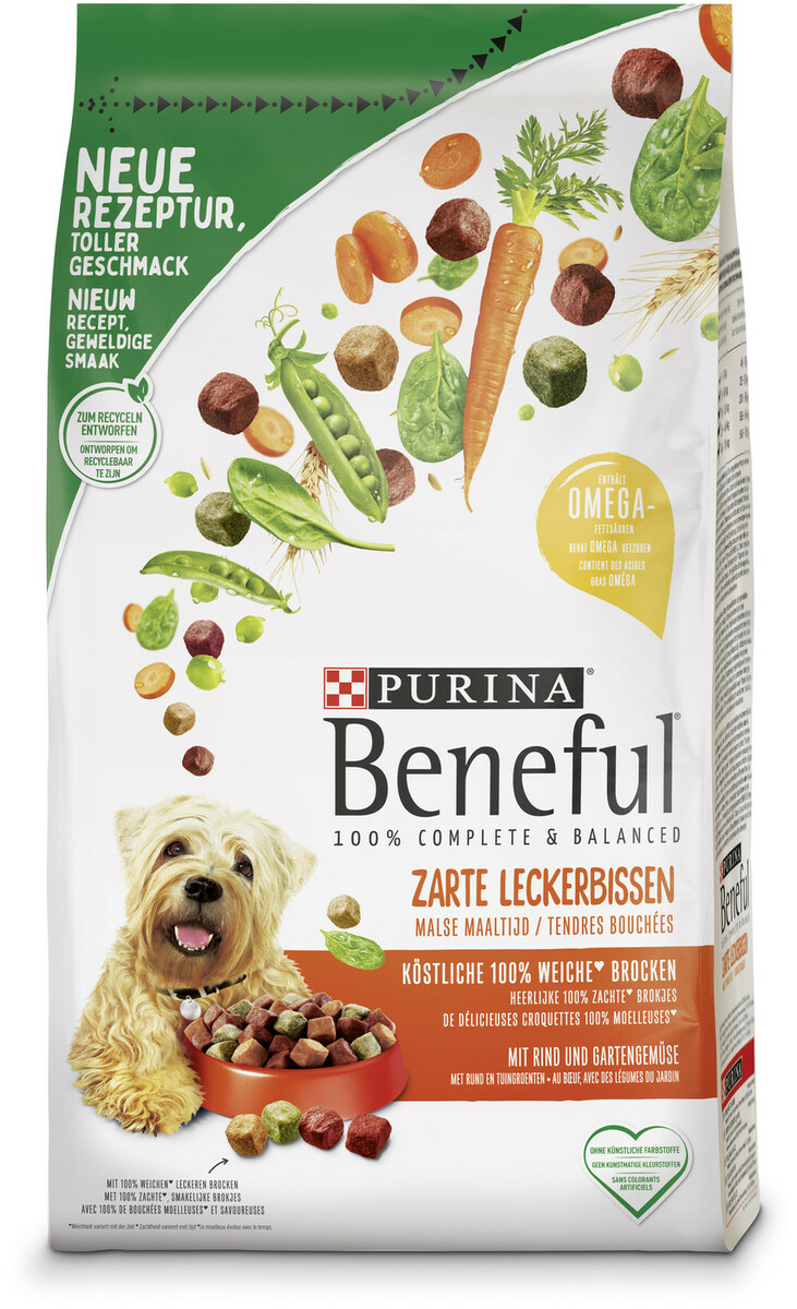 Bild 1 von Purina Beneful Zarte Leckerbissen mit Rind und Gartengemüse 1,4KG