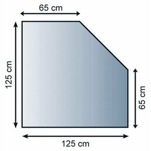 Lienbacher Funkenschutzplatte Glasbodenplatte 5-Eck  8mm Stärke