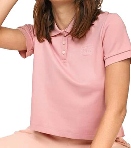 PUMA X Rihanna Damen Polo-Shirt schickes Polo-Hemd Baby Cropped Rosa