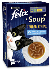 Felix Soup Tender Strips Wasser 6x48G