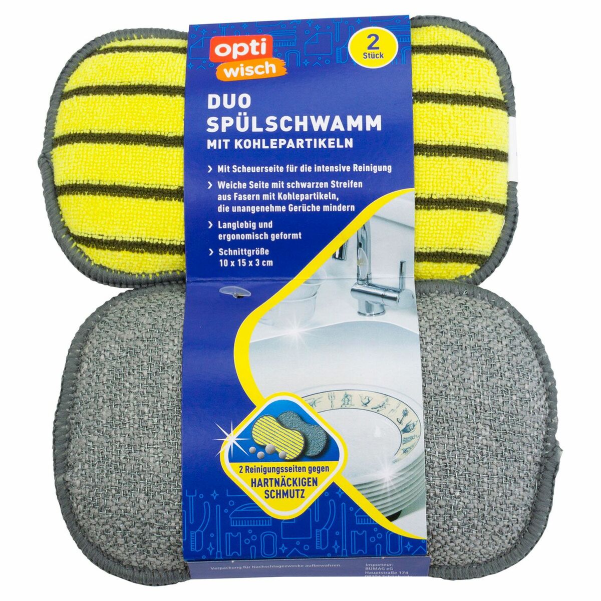 Bild 2 von OPTIWISCH Duo-Spülschwämme oder Universaltücher, 2er-Packung