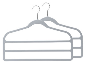 LIVARNO home Hosenbügel / Kleiderbügel, textilschonende Beflockung
