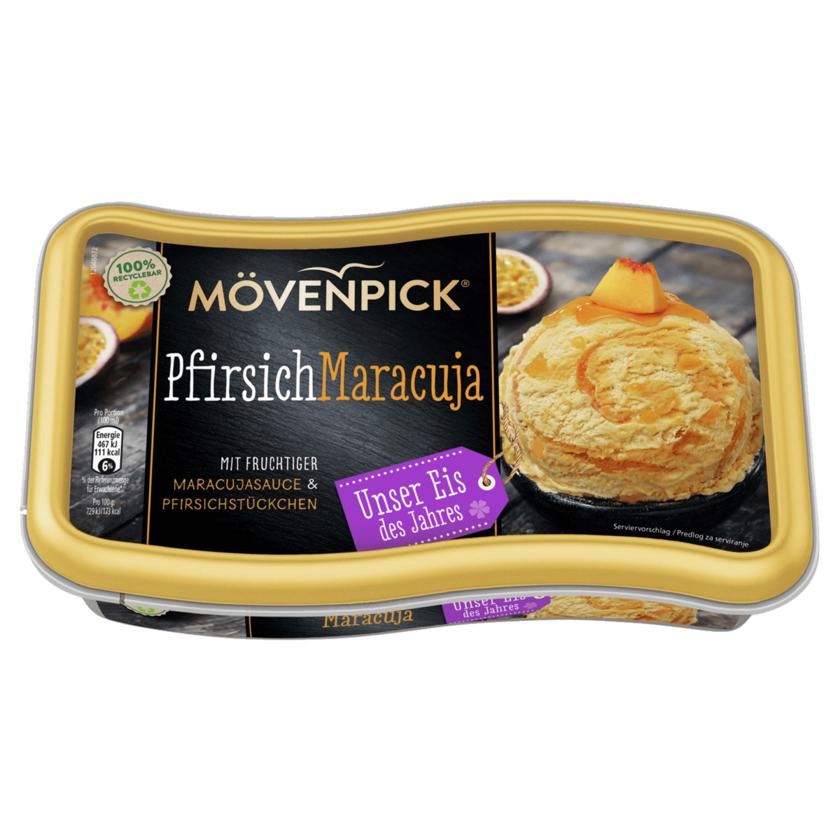 Bild 1 von Mövenpick Pfirsich Maracuja Eiscreme 850ml