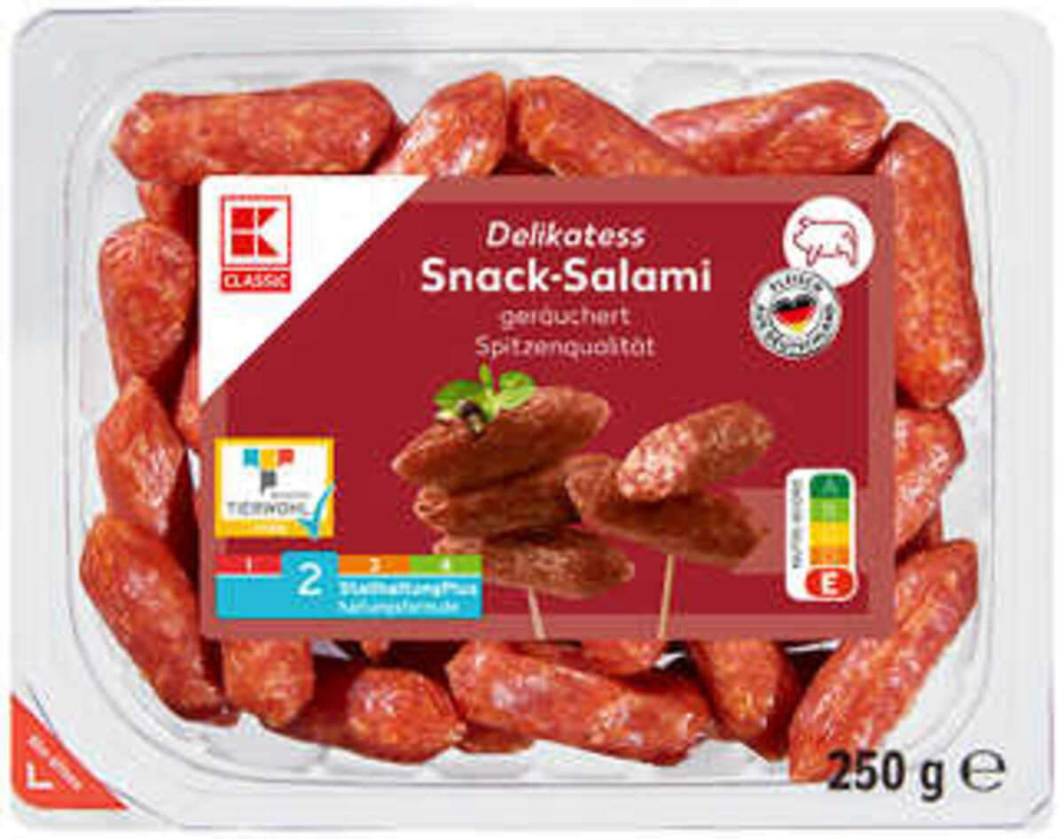 KCLASSIC SnackSalami oder MiniKabanossi von Kaufland ansehen!