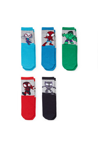 C&A Multipack 5er-Marvel-Socken mit Motiv, Blau, Größe: 31-33