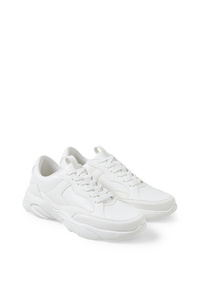 C&A Sneaker-Lederimitat, Weiß, Größe: 42