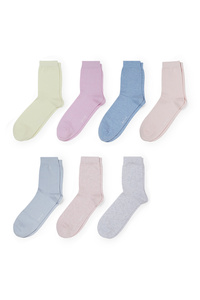 C&A Multipack 7er-Socken-Bio-Baumwolle, Blau, Größe: 35-38