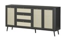 Bild 1 von Sideboard  Lita schwarz Maße (cm): B: 175 H: 81,6 T: 40 Kommoden & Sideboards