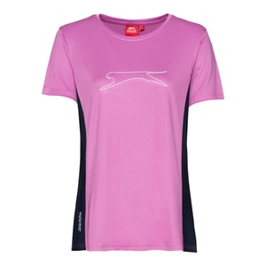 Slazenger Damen-Fitness-T-Shirt mit Kontrast-Einsätzen