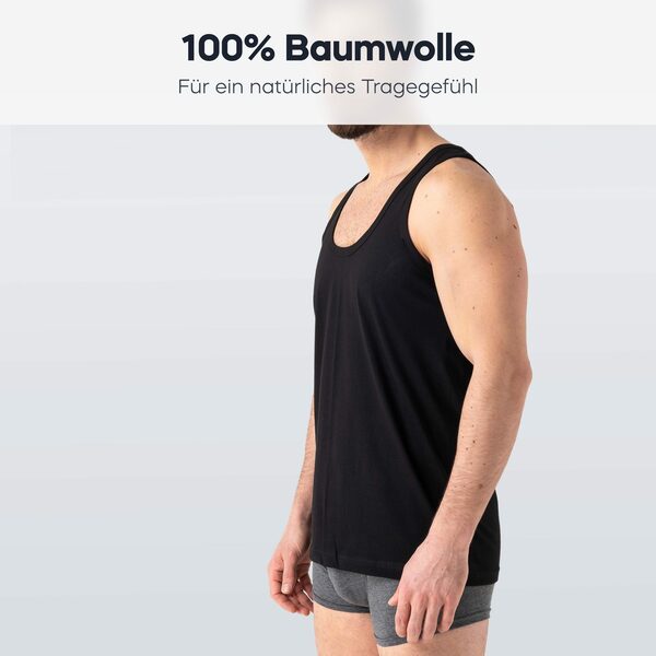 Bild 1 von Barrio 13 Unterhemd »Tank Top Achselshirt für Herren« (Packung, Set, Spar-Pack, Spar-Packung, 4-St., 4er-Pack) Feinripp aus 100% Baumwolle