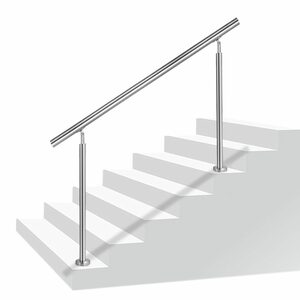 LZQ Treppengeländer »Edelstahl Handlauf Geländer Treppengeländer Innen und Außen«, 80 cm Länge, mit 0 Pfosten, Edelstahlgeländer Außengeländer für Treppen Garten