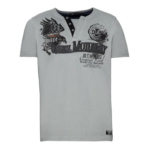 Herren-T-Shirt mit Henley-Kragen