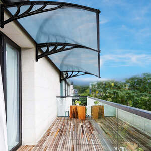 HC Home & Living Design-Vordach - ca. 200 x 100 cm, Transparent