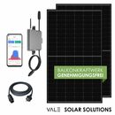 Bild 2 von VALE Solaranlage »VALE MiniPV 600-DY-1-O«, (2 schwarze Solarmodule, 600W Wechselrichter, 5m Schuko-Anschlusskabel), Balkonkraftwerk Steckerfertig, WIFI, Schwarz, Smarte Überwachung