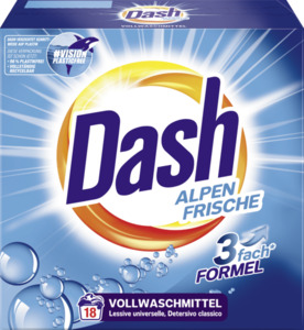 Dash Vollwaschmittel Pulver Alpen Frische