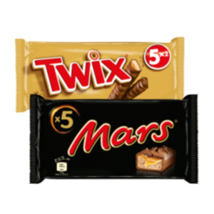 Mars, Snickers oder Twix Multipacks 5er