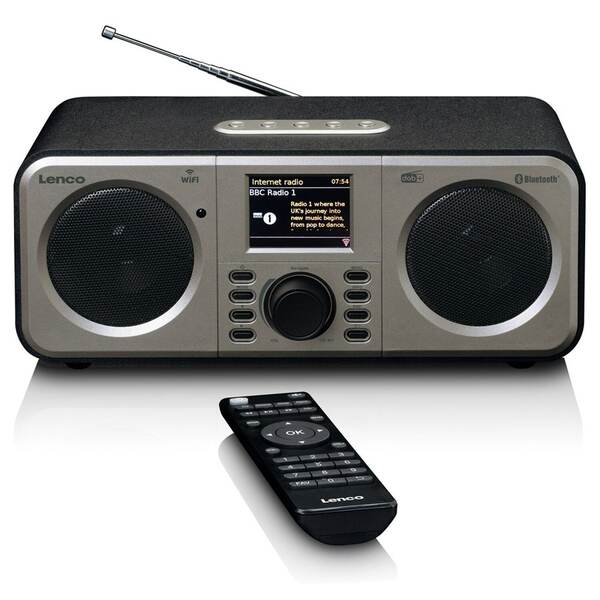 Bild 1 von Lenco DIR-141BK Internetradio mit DAB+, Bluetooth und Spotify Connect, schwarz, versch. Farben