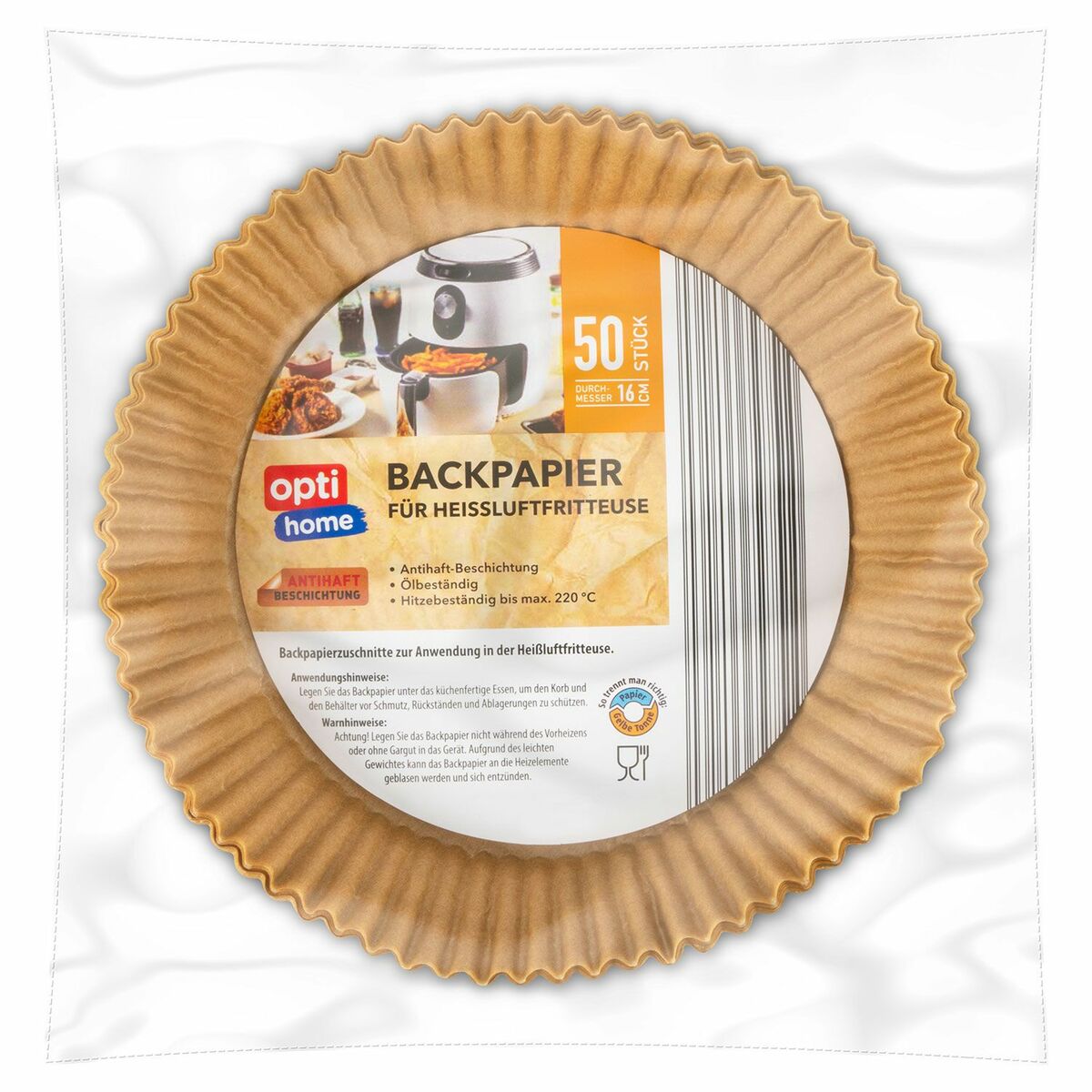 Bild 1 von OPTI HOME Backpapier für Heißluftfritteuse