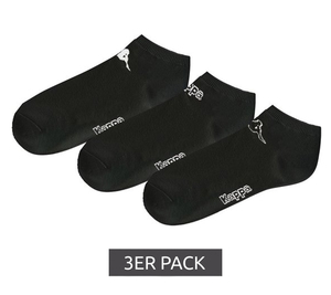 3er Pack Kappa Sneaker-Socken Sportsocken Log Trex im Vorteilspack Schwarz