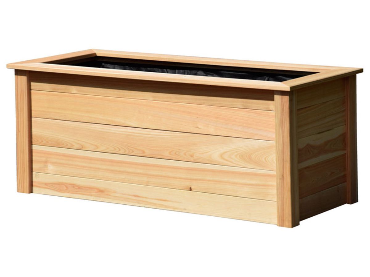 Bild 1 von dobar Hochbeet Pflanzkasten, Größe L, aus Holz, mit Pflanzvlies
