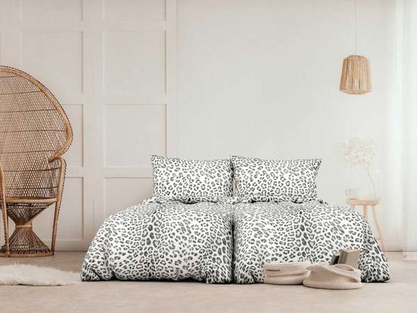 Bild 2 von Face-2-Face Biber Bettwäsche »Leo«, schwarz-weiß