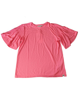 GARCIA T-Shirt knalliges Kinder Sommer-Shirt mit weiten Ärmeln Pink
