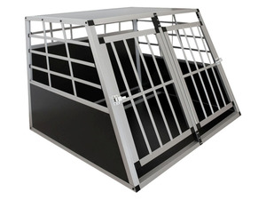 Juskys Hundetransportbox für Pkws, aus Aluminium