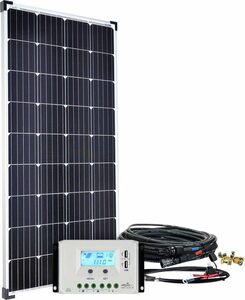 offgridtec Solaranlage »basicPremium-XL 150W Solaranlage 12V/24V«, 150 W, Monokristallin, (Set), Komplettsystem