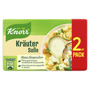 Knorr Kräuter Soße ergibt 2x 250ML 58G