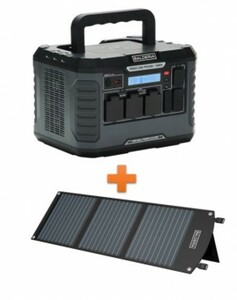 Balderia Powerstation + Solarpanel Solar Power Set PS1500-60 Tragbare Powerstation 1328 Wh + Solarpanel 60 Watt