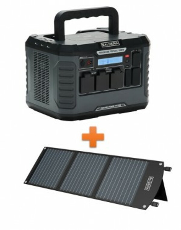 Bild 1 von Balderia Powerstation + Solarpanel Solar Power Set PS1500-60 Tragbare Powerstation 1328 Wh + Solarpanel 60 Watt