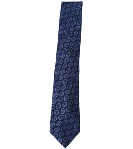 Ascot Seiden-Schlips schicke Krawatte für Herren handgemacht in Deutschland Normale Breite Blau